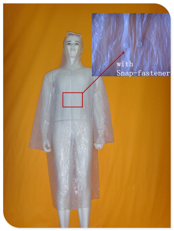 2017 Tek Kullanımlık Endüstriyel Plastik Yağmurluk Adam İçin