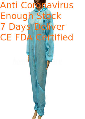 PP / SMS Non Woven Disposable Full Body Suit For Food Processing Industry