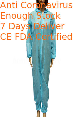 PP / SMS Non Woven Disposable Full Body Suit For Food Processing Industry