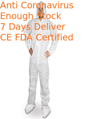 Anti Static Disposable Coverall Suit , Lint Free Chemical Resistant Coveralls