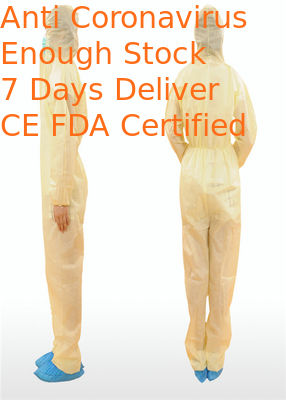Latex Free Disposable Coverall Suit , Disposable Jumpsuits With Hood