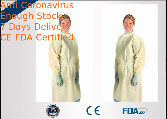 Abrasion Resistant Disposable Non Woven Isolation Gown No Stimulus To Skin