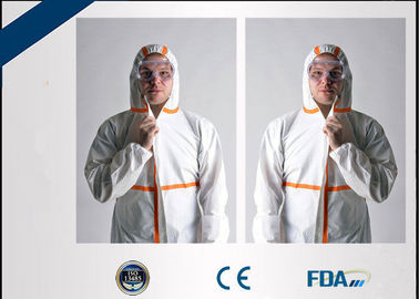 Sıvı Geçirmez Tek Kullanımlık Koruyucu Tulumlar Hood ile Çevre Dostu