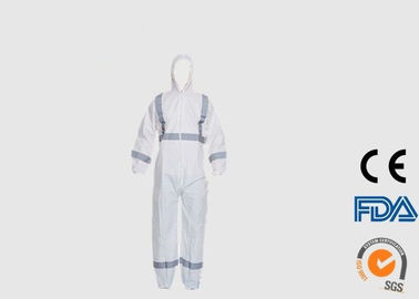 Tip 5 6 Elastik Bilek / Bel / Ayak Bileği ile Tek Kullanımlık PPE Tulumlar