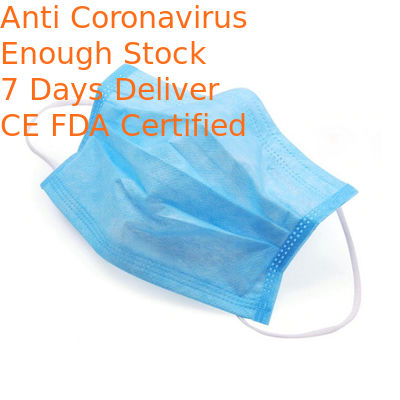Hypoallergenic Face Mask Surgical Disposable 3 Ply Non Irritating Economic