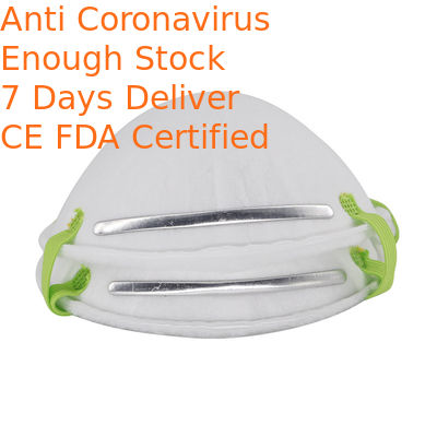 Green Colour Straps Ffp2 Cup Mask Effective Protection Against Fine Particulates